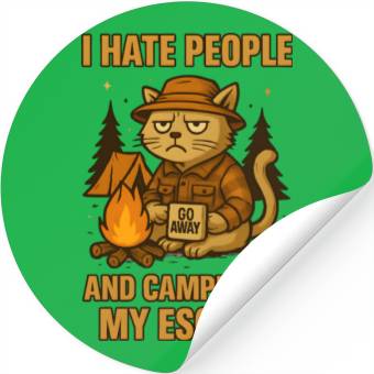 Discover Grumpy Cat Camping Stickers