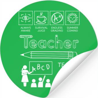 Discover Teacher Appreciation Chalkboard Design Stickers