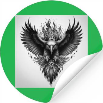 Discover Dark Mythical Eagle Tattoo Design Stickers