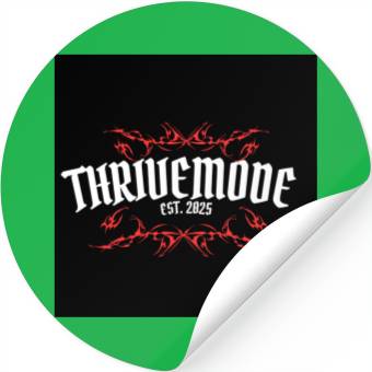Discover Thrivemode Gothic Tattoo Style Logo Stickers