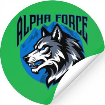 Discover Alpha Force Wolf Emblem Stickers