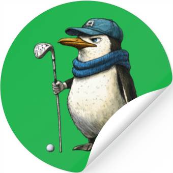 Discover Penguins Golf Stickers