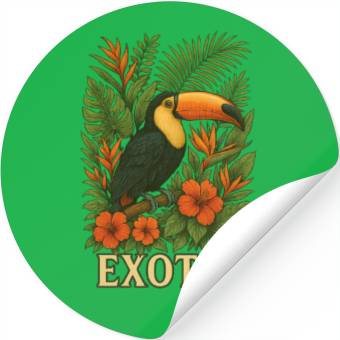 Discover Tropical Toucan Jungle Design Stickers