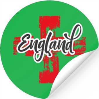 Discover England Flag with Bold Typography Stickers