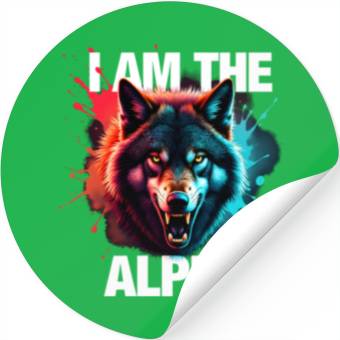 Discover I Am The Alpha Wolf Stickers