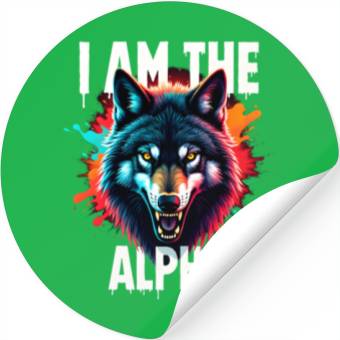 Discover I Am The Alpha Wolf Stickers