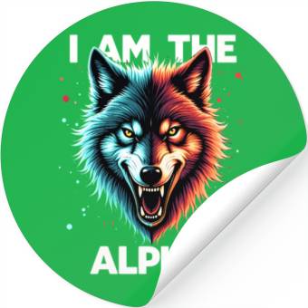 Discover I Am The Alpha Wolf Stickers