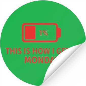 Discover Battery Icon with Monday Motivation Stickers