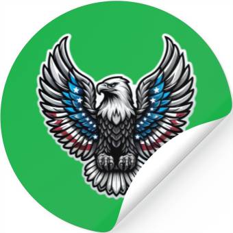 Discover Patriotic Eagle Emblem Stickers