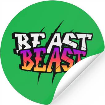 Discover Retro Graffiti Beast Logo Design Stickers