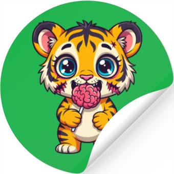 Discover Cute Zombie Tiger Cub Stickers