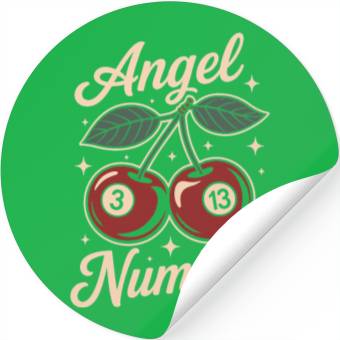 Discover Angel Number 313 Retro Cherry Stickers