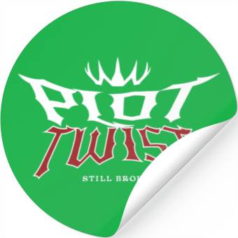 Discover Plot Twist Rugged Crowned Skull Design Stickers