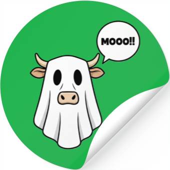 Discover Funny Ghost Cow Stickers