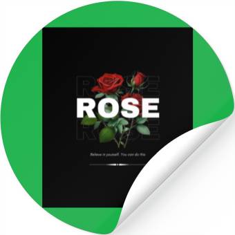 Discover Red Rose Power Stickers