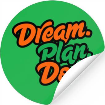 Discover Inspirational Dream Plan Do Typography Stickers