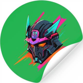 Discover a high-tech warrior helmet Stickers