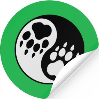 Discover wolf paw ying yang Stickers