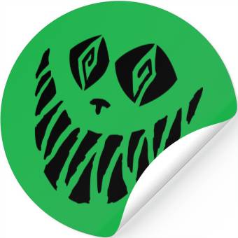 Discover Crazy Cheshire Cat Face Stickers