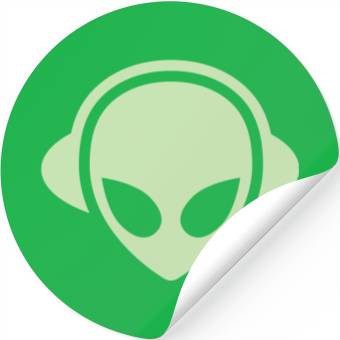 Discover Alien headphones Glow in the dark Stickers