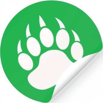 Discover White Bear Paw Stickers