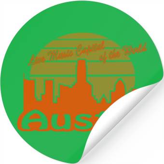 Discover Austin Texas burnt orange Stickers