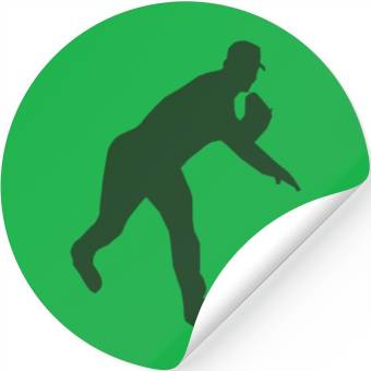 Discover Baseball pitcher throwing a pitch Stickers