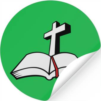 Discover cross open bible 3c Stickers