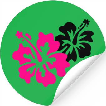 Discover hibiscus flower Stickers