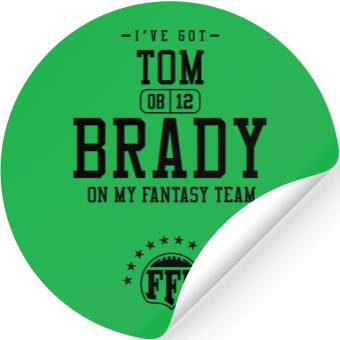Discover FANTASY QB Tom Brady 12 Stickers