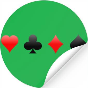 Discover Playing Card Suits Stickers