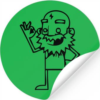 Discover old man cartoon Stickers