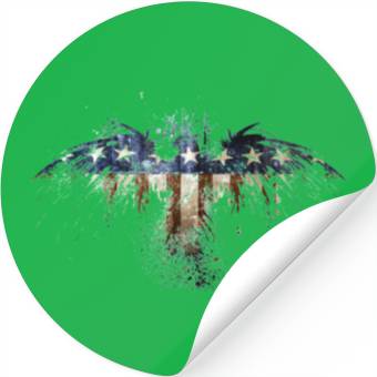Discover Bald Eagle US Flag Stickers