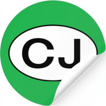 Discover Jeep CJ Oval Stickers