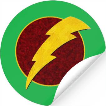 Discover Retro Super Hero Lightning Bolt Stickers
