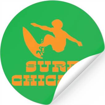 Discover Surf Surfing Chicago Stickers