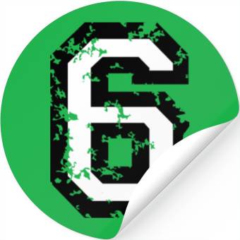 Discover Number 6 (Distressed White) Stickers