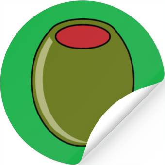 Discover green olive Stickers
