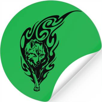 Discover wolf flames tribal Stickers