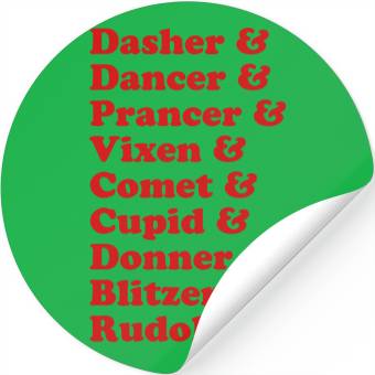 Discover Reindeer Names Stickers