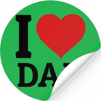 Discover I love Dad Stickers