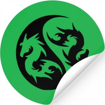 Discover darr dragon yinyang Stickers