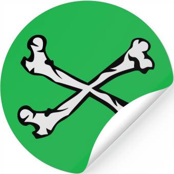 Discover cross bones skeleton bones 407 Stickers