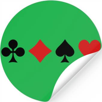 Discover Playing Card Suits Stickers
