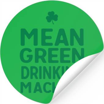 Discover Mean Green Drinking Machine Stickers
