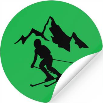 Discover skiing Stickers