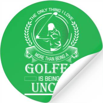 Discover Golfer Uncle Stickers