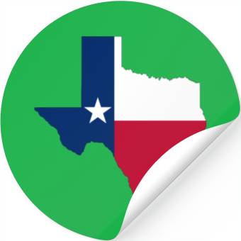 Discover Texas State Flag Map Stickers