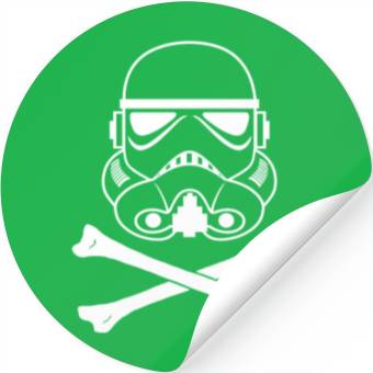 Discover Storm Trooper Skull and Bones Stickers