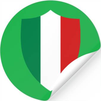 Discover Italy Shield Stickers